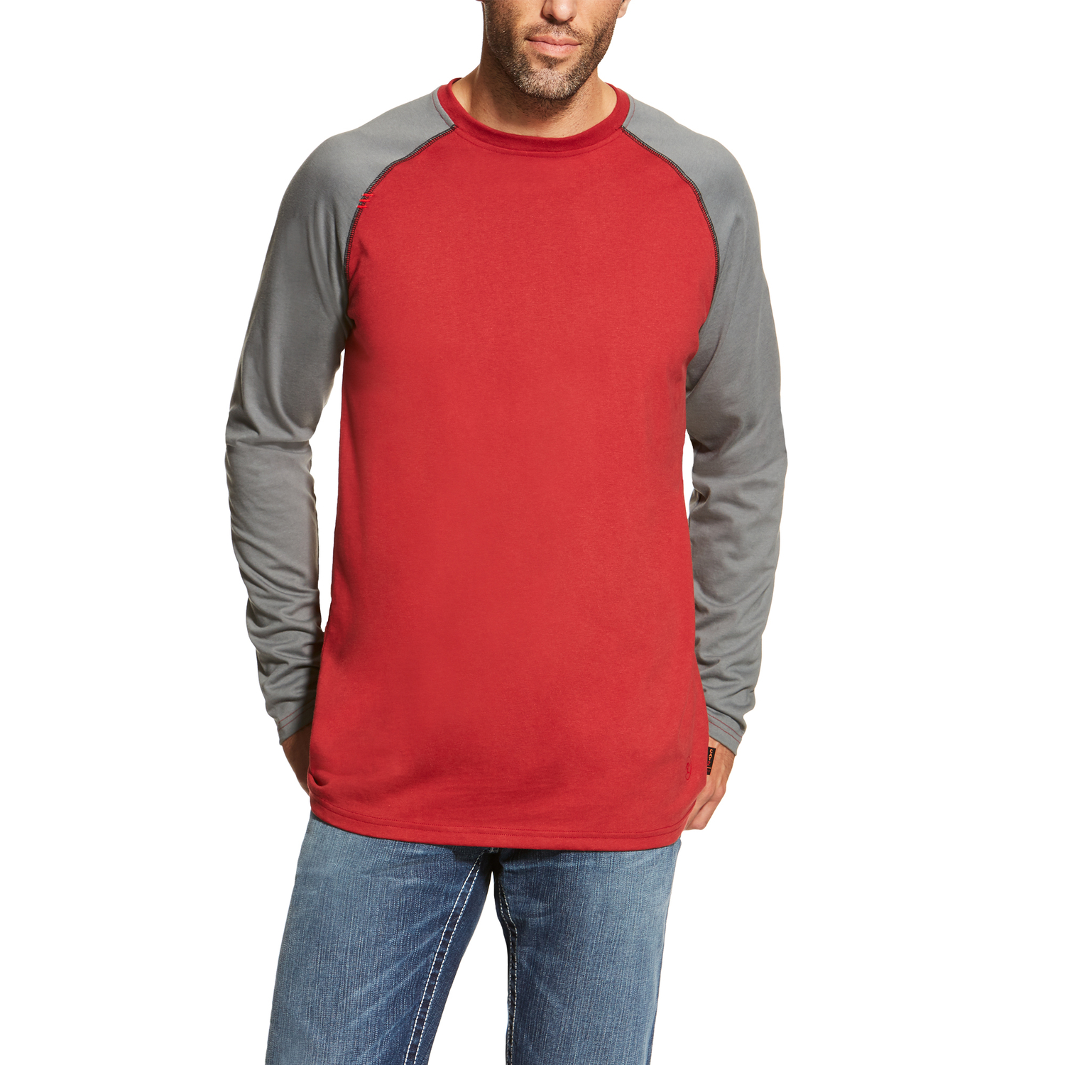 Ariat FR Baseball T-Shirt in red
